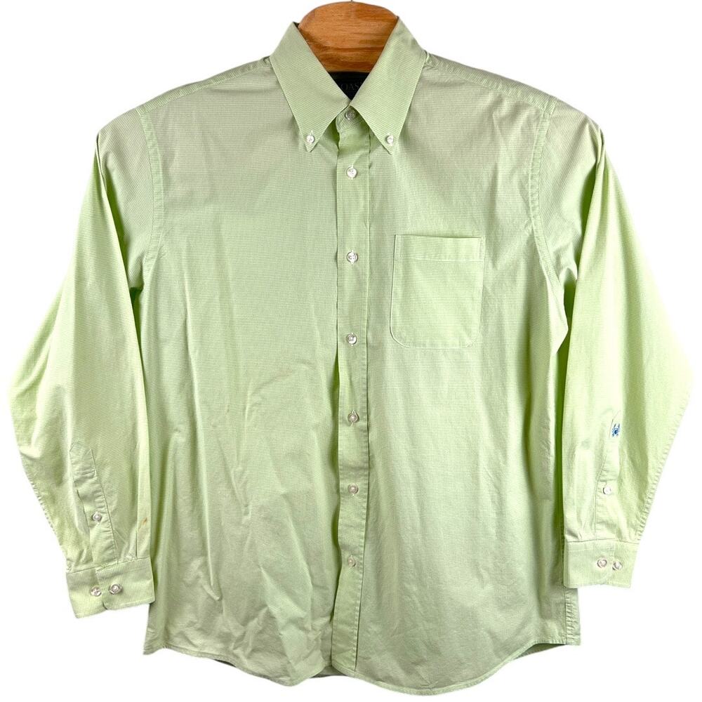Coast Pawleys Island Classic Button Down Collar Dress Shirt Green Men's Size LG